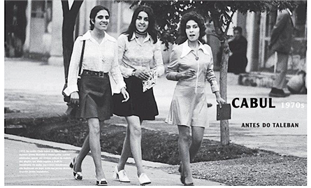 미군의 아프가니스찬 침략에 대한 찬사로서의 1970년대 아프가니스탄 카불 대학의 여학생들. 독일의 어느 하루같은 이 모습이 아프칸의 모습일까 하는 궁금증은 지금도 남아 있다. 출처: 앰네스티 인터내셔널 영국지사