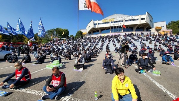 ▲충북 총파업 대회