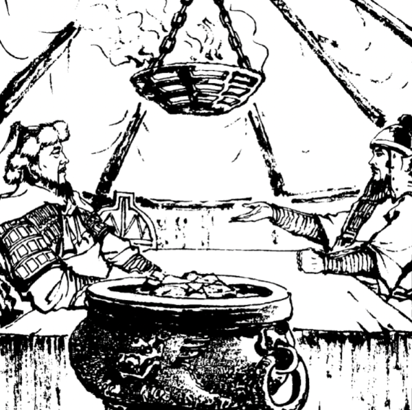 서희와 소손녕의 담판. 최홍식, 김명성 외, 『조상의 땅은 한 치도』, 조선출판물수출입사, 2006 중