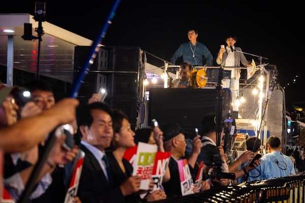 한국노동자 구금, 인권유린 규탄! 대미투자 철회! 트럼프위협저지 긴급행동 ⓒ민주노총